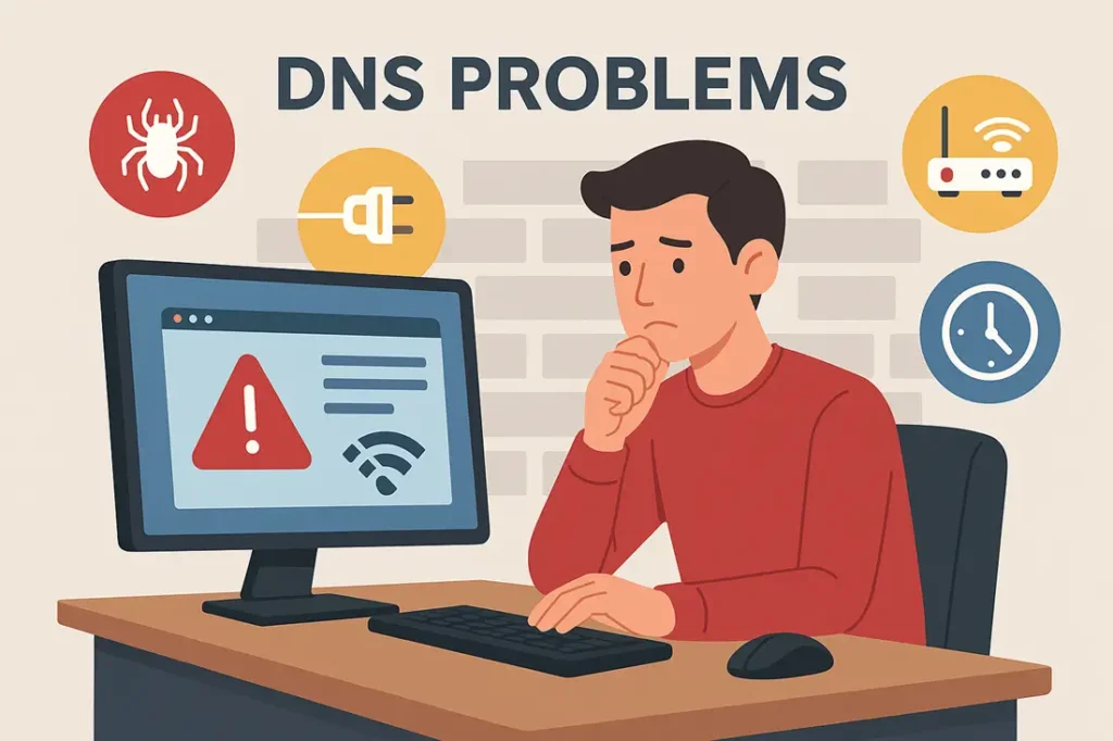 10 مشکل رایج DNS